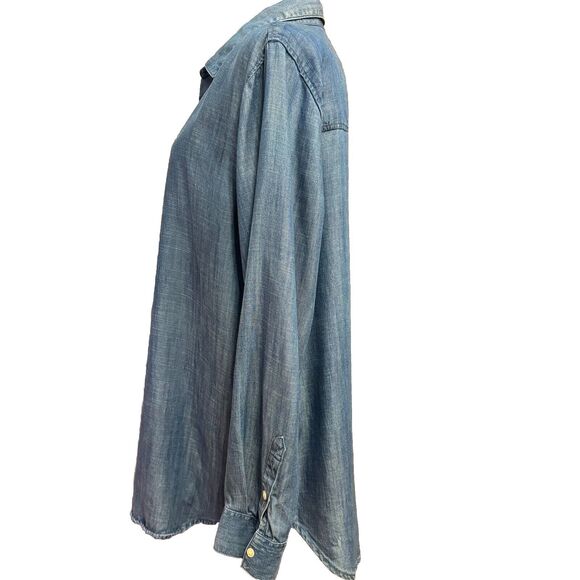 COPY - Banana Republic Shirt XL Womens Boyfriend Fit Casual Beachy Coastal Lage… - Picture 4 of 6